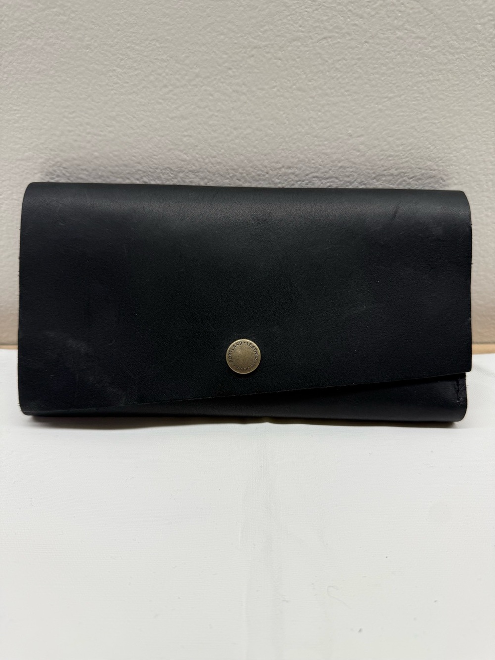 Portland, leather black leather wallet, new